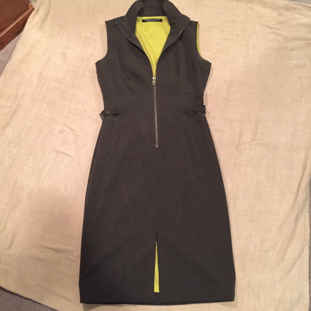 Andrew Marc Military Style Midi Dress